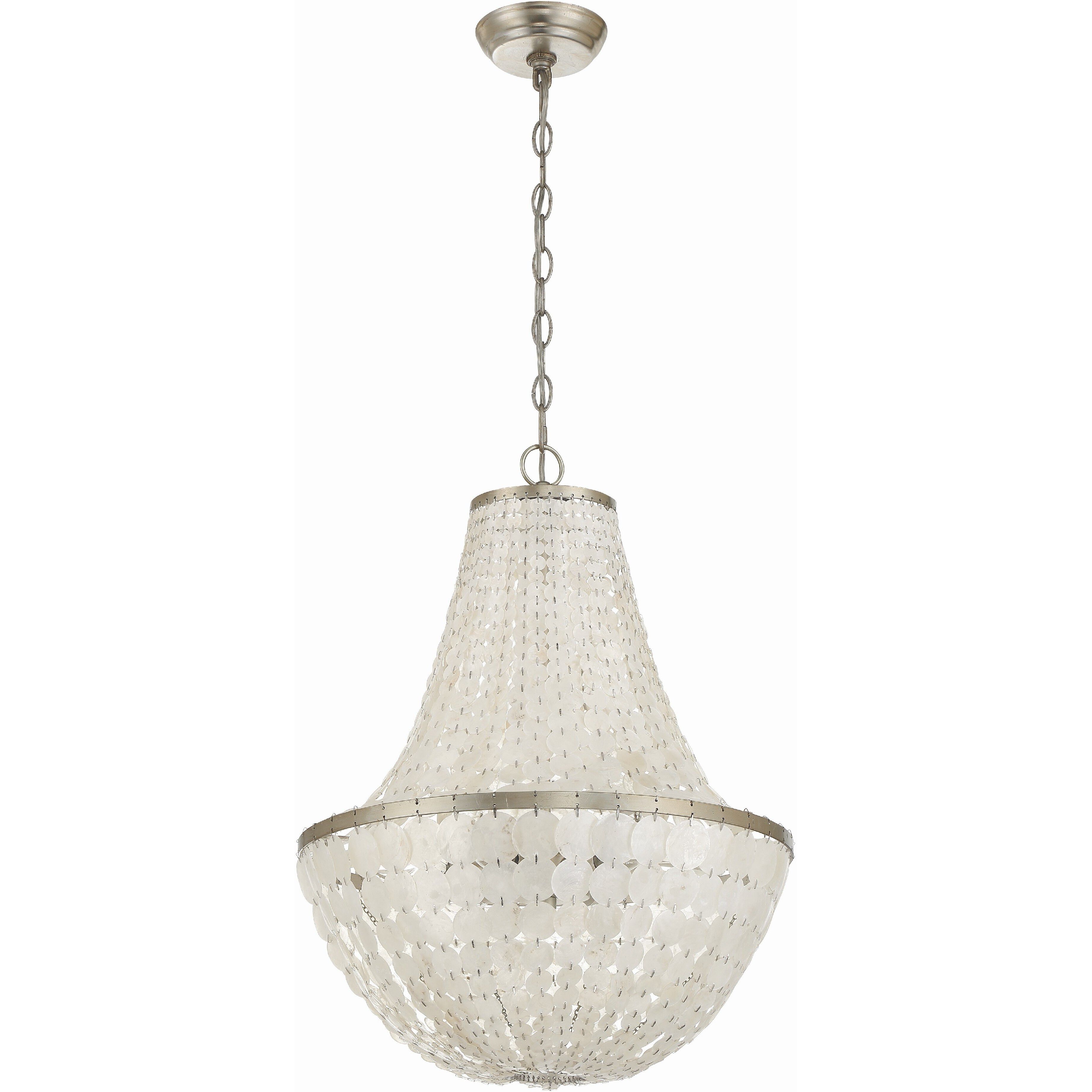 Brielle 6 Light 18 inch Antique Silver Chandelier Ceiling Light