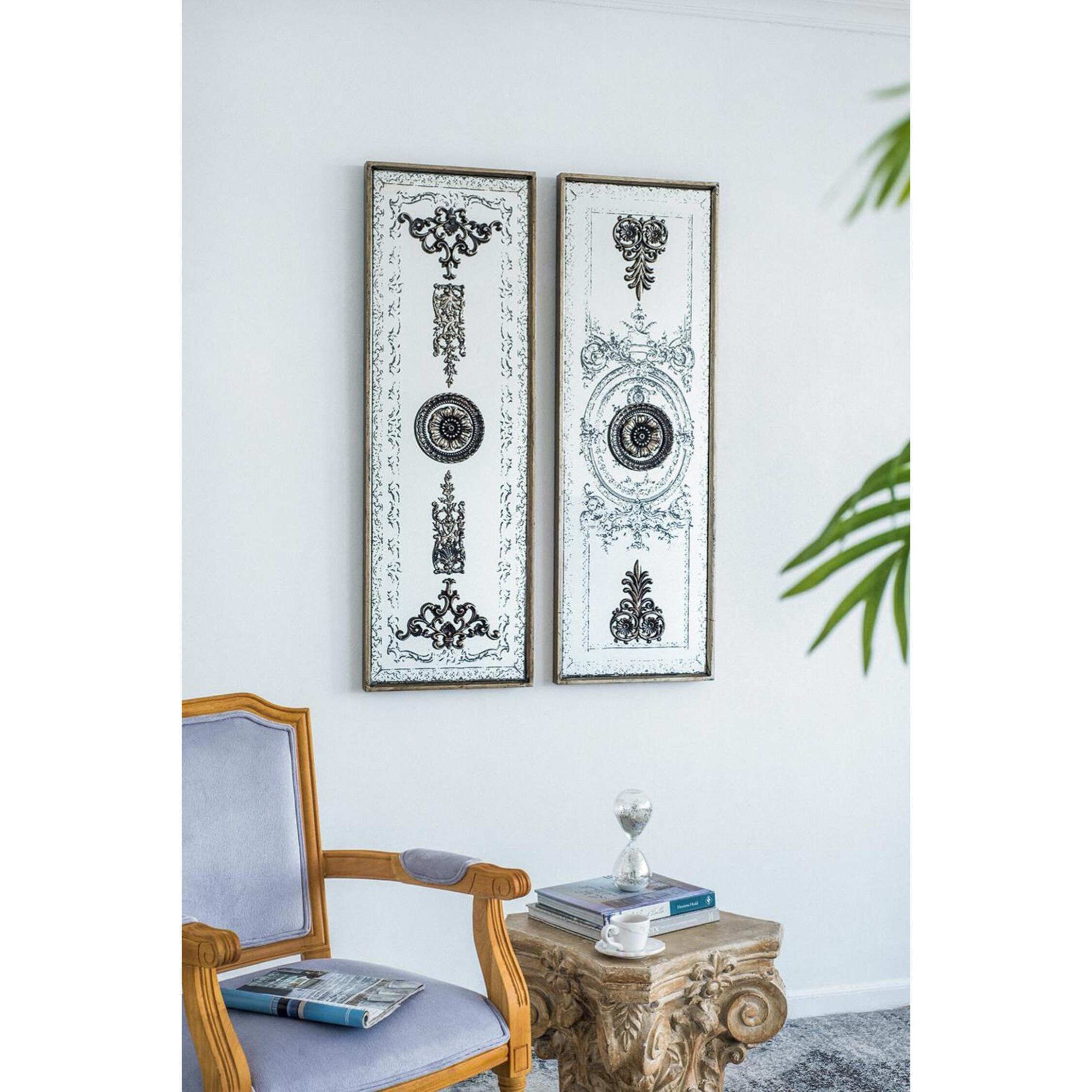 Doorways Bronze and Mirrored Wall Art, Set of 2