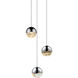 Grapes LED 8 inch Polished Chrome Cluster Pendant Ceiling Light in Clear Glass Lens