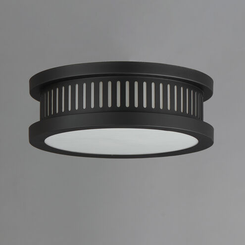 Oxford 3 Light 12 inch Black Outdoor Flush Mount