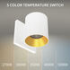 Zoron LED 4.25 inch White and Gold Outdoor Wall Lighting in White/Gold