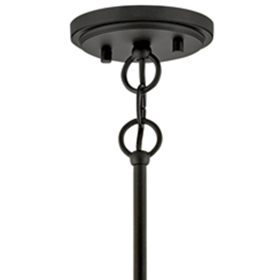 Clarke 4 Light 24.5 inch Black with Lacquered Dark Brass accents Chandelier Ceiling Light