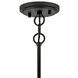 Clarke 4 Light 24.5 inch Black with Lacquered Dark Brass accents Chandelier Ceiling Light