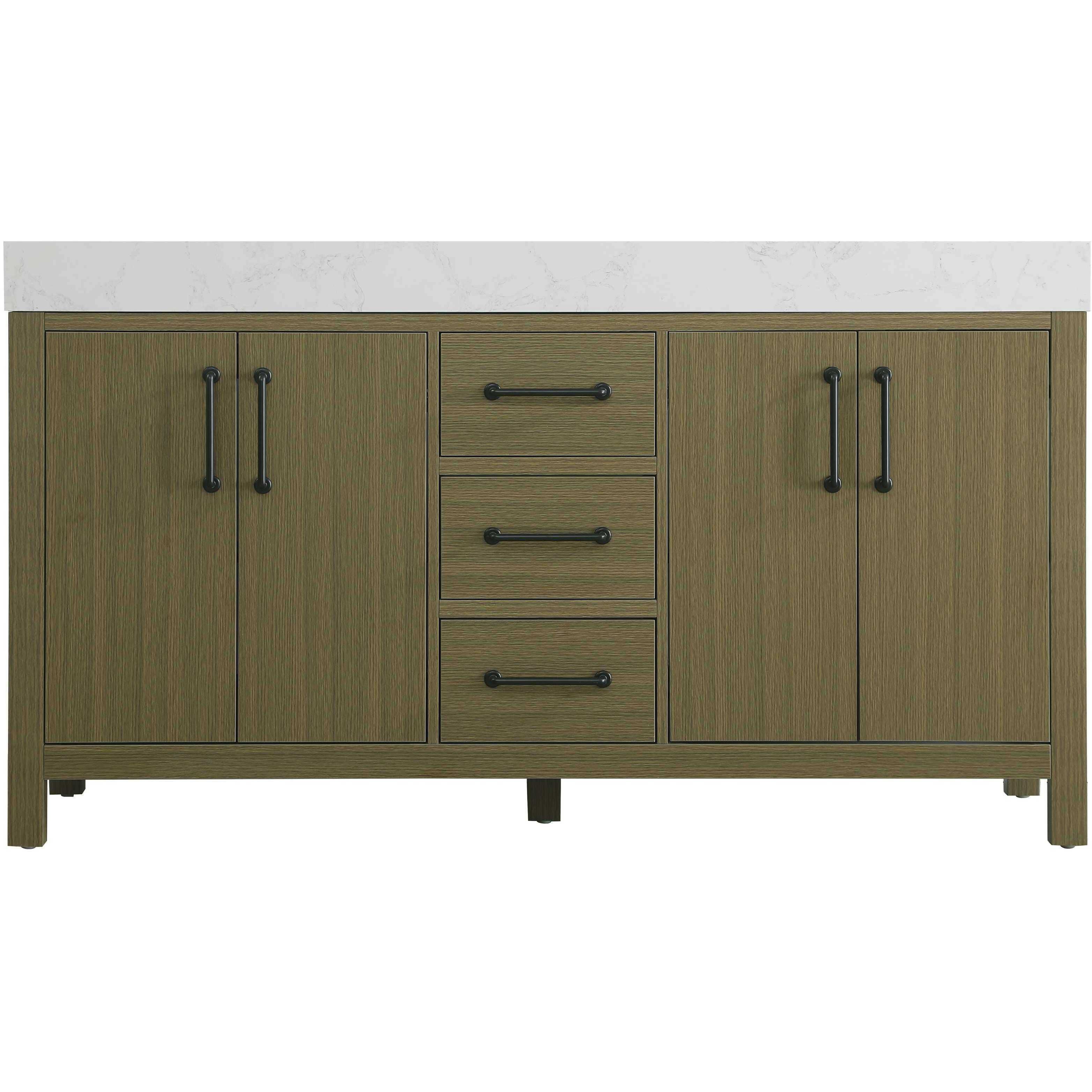 Nathan 60 X 34 inch Chestnut Brown Bathroom Vanity Cabinet