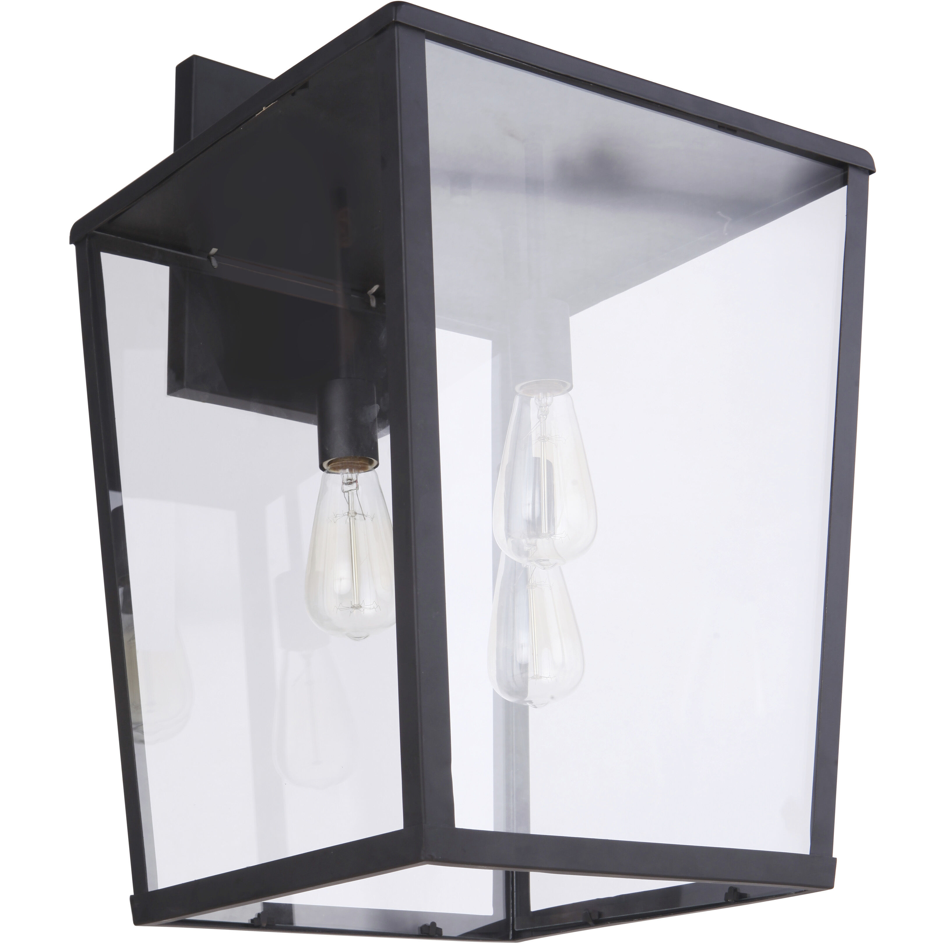 Olsen 3 Light 24 inch Midnight Outdoor Wall Lantern