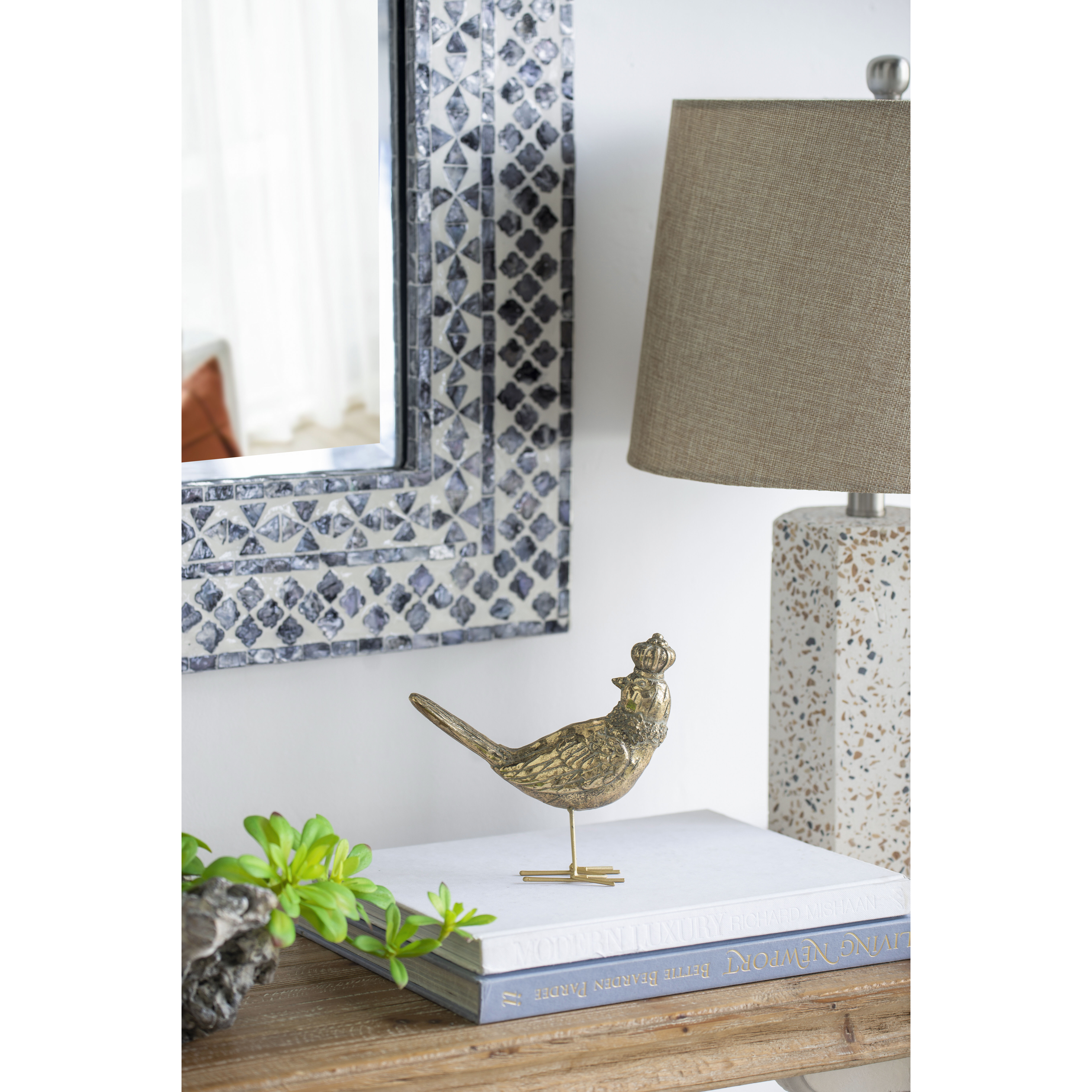 Bird Accents Gold Décor