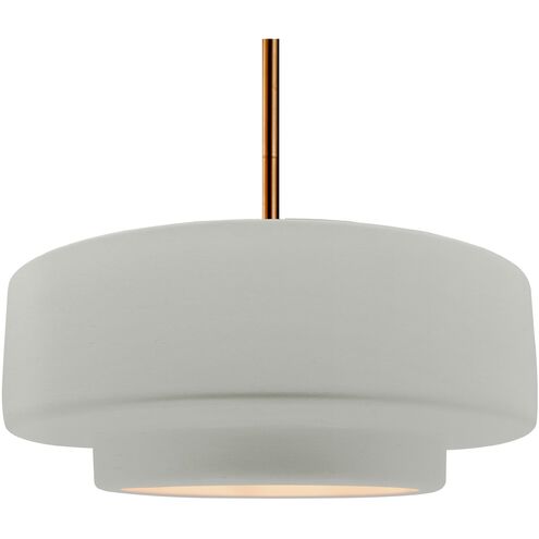Radiance 1 Light 16.25 inch Brushed Brass and Matte White Pendant Ceiling Light