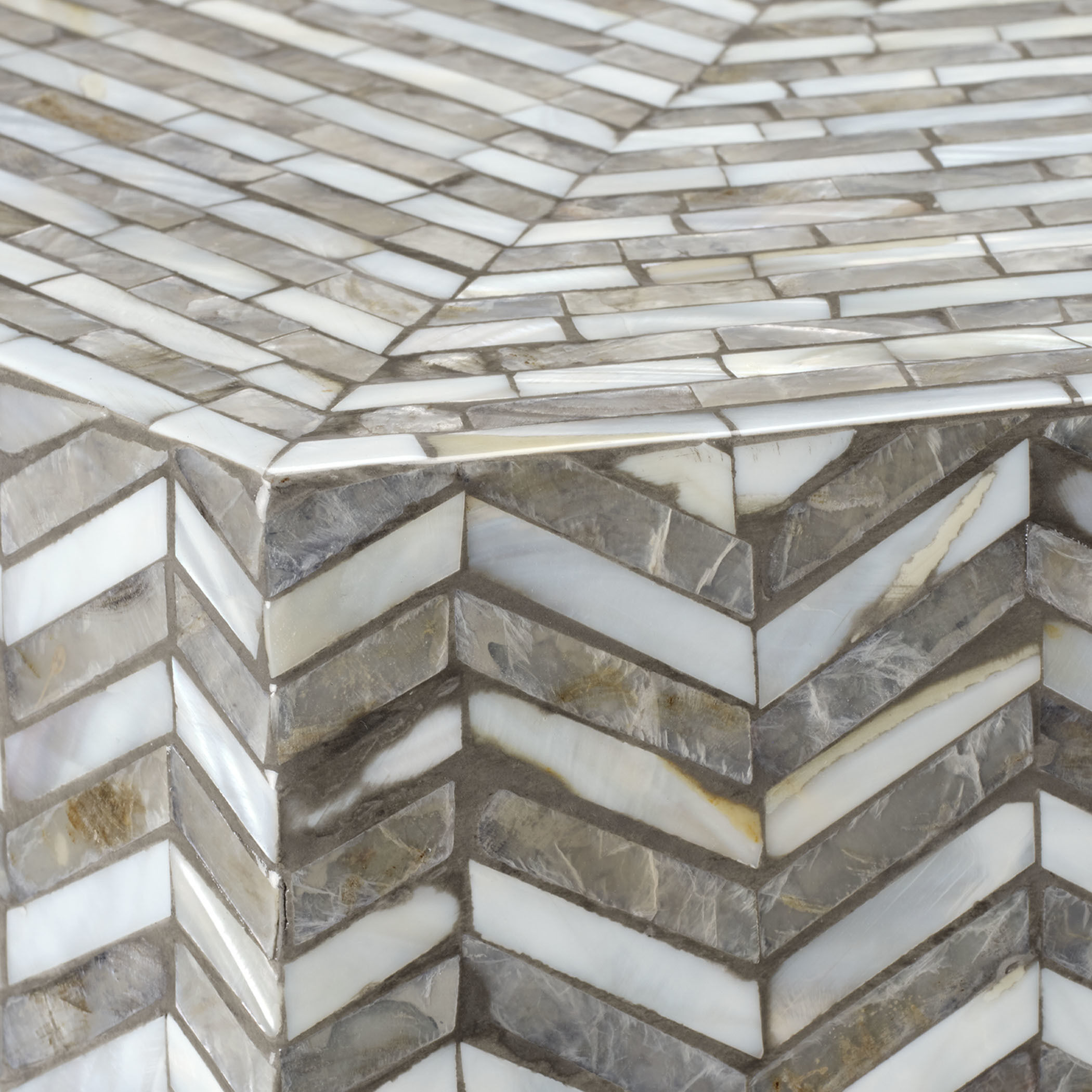 Brando 32 X 17.5 inch Mixed Grey and White Mother of Pearl Coffee Table