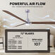Atlas Alessandra - LK 72 inch Brushed Nickel with Walnut Tone Blades Transitional Ceiling Fan