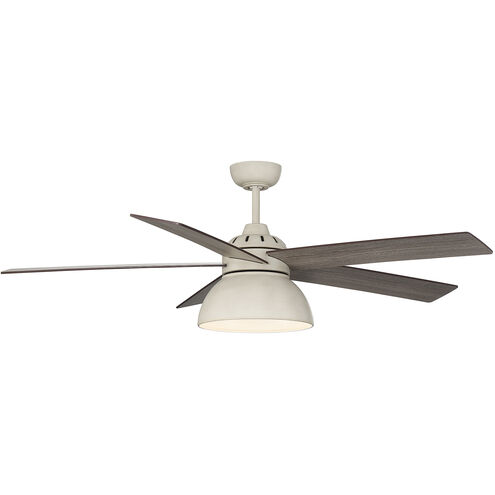 Modern Farmhouse 52 inch Distressed White with Distressed White/Birchwood Blades Ceiling Fan