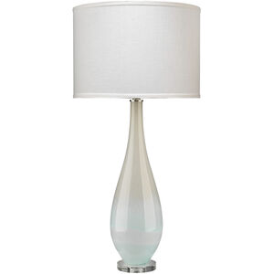 Dewdrop 35 inch 150.00 watt Sky Blue Glass Table Lamp Portable Light