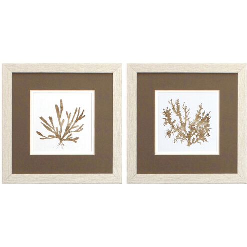 Waterside Collection Brown Framed Art