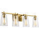 Sean Lavin Mercer 4 Light 28.63 inch Burnished Brass Wall Bath Vanity Wall Light
