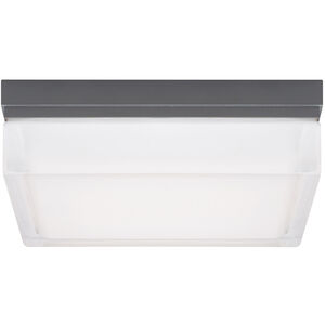 Boxie 9 inch Charcoal Outdoor Flush Ceiling Wall