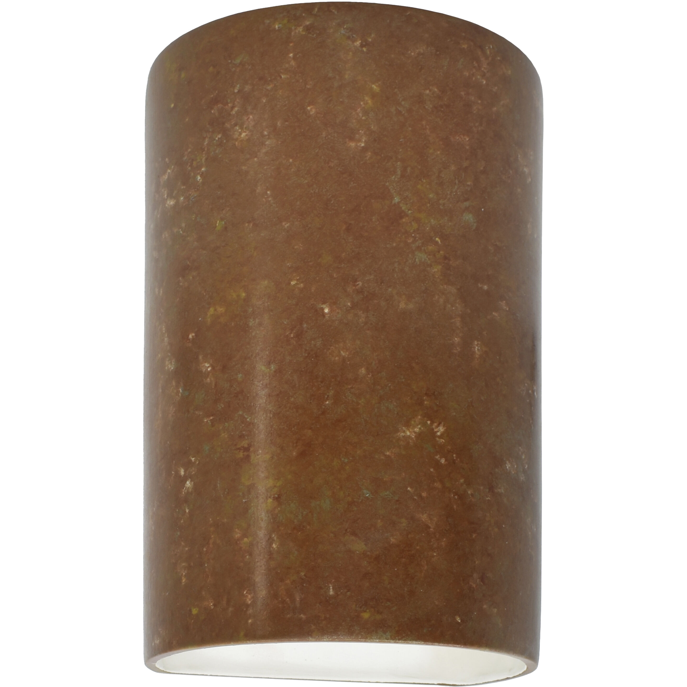 Ambiance Cylinder LED 12.5 inch Rust Patina Outdoor Wall Sconce, Large