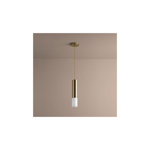 Opus 1 Light 4 inch Aged Brass Pendant Ceiling Light