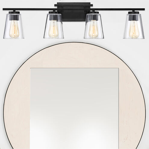 Calhoun 4 Light 32 inch Black Bathroom Vanity Light Wall Light, Essentials