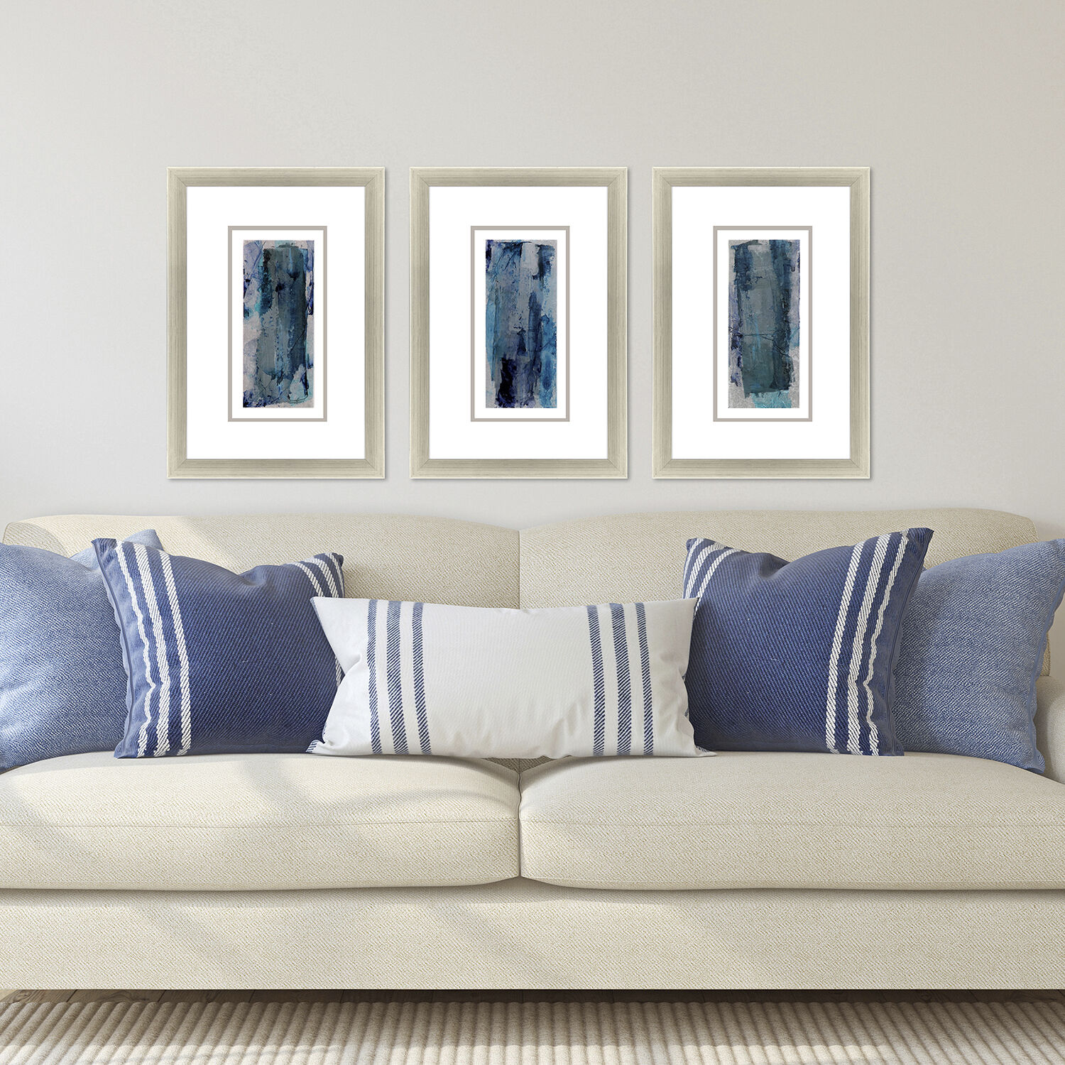 Inner Glimpse Blue and Green and Metallic and Turquoise Framed Art, The Studio