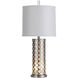 Signature 33 inch 100 watt Brushed Steel Table Lamp Portable Light