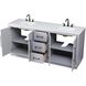 Chase 72 X 34 inch Grey Bathroom Vanity Cabinet