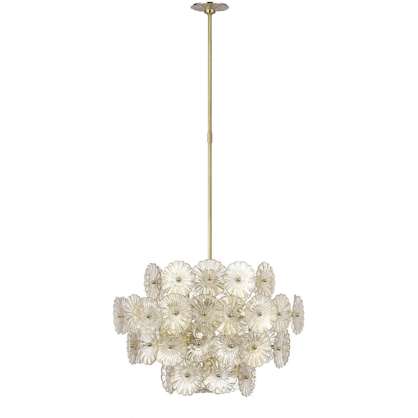 Julie Neill Gianna LED 24 inch Hand-Rubbed Antique Brass Chandelier Ceiling Light
