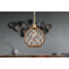 Ballston Large Athens 1 Light 10 inch Satin Gold Pendant Ceiling Light in Seedy Glass, Ballston