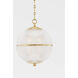 Sphere No. 3 1 Light 13 inch Aged Brass Pendant Ceiling Light, Small
