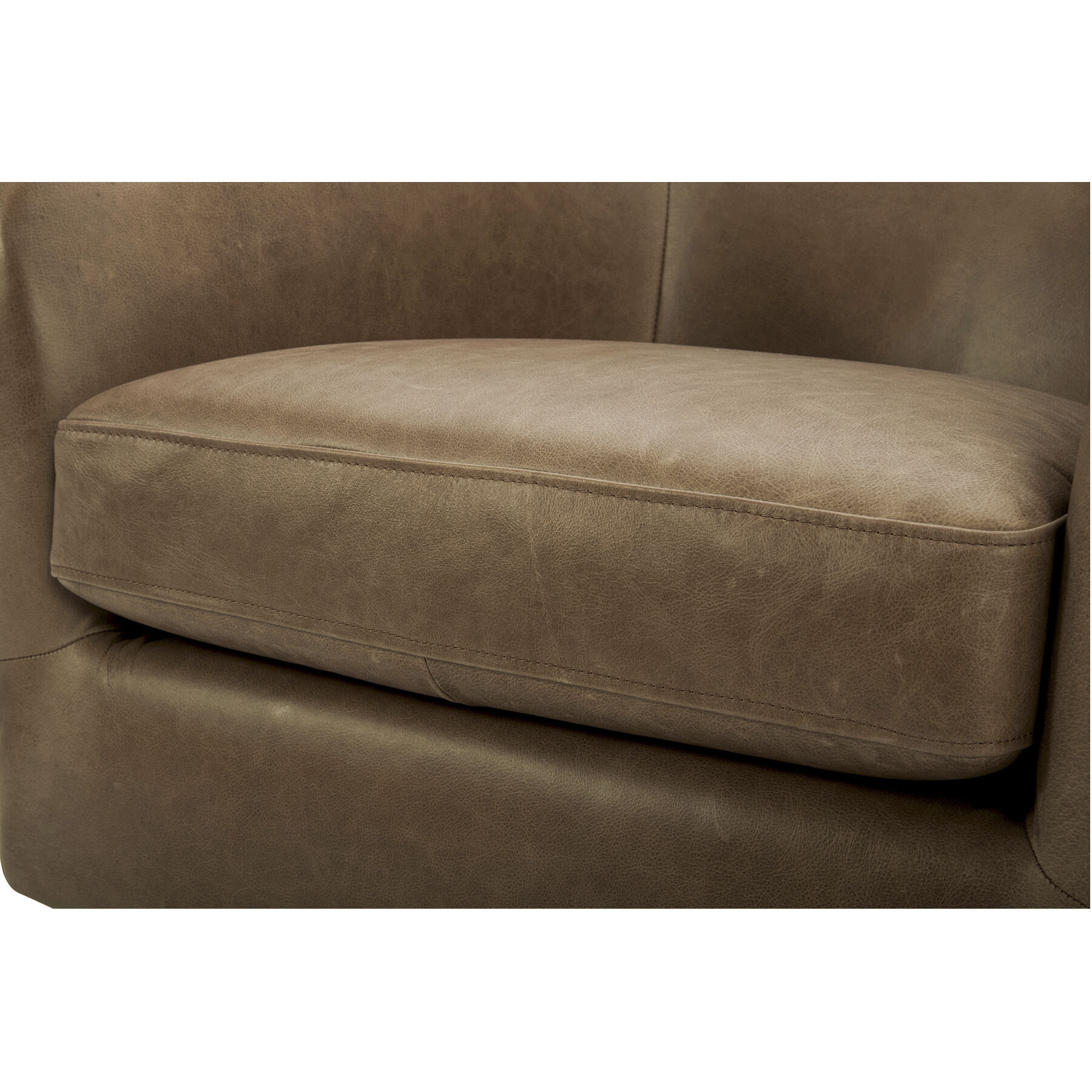 Oscy Brown Swivel Chair in Tan