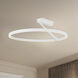 Roda LED 23.63 inch White Semi-Flush Mount Ceiling Light