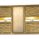 Dos 6 Light 4 inch Rustic Gold and Brushed Gold Linear Pendant Ceiling Light