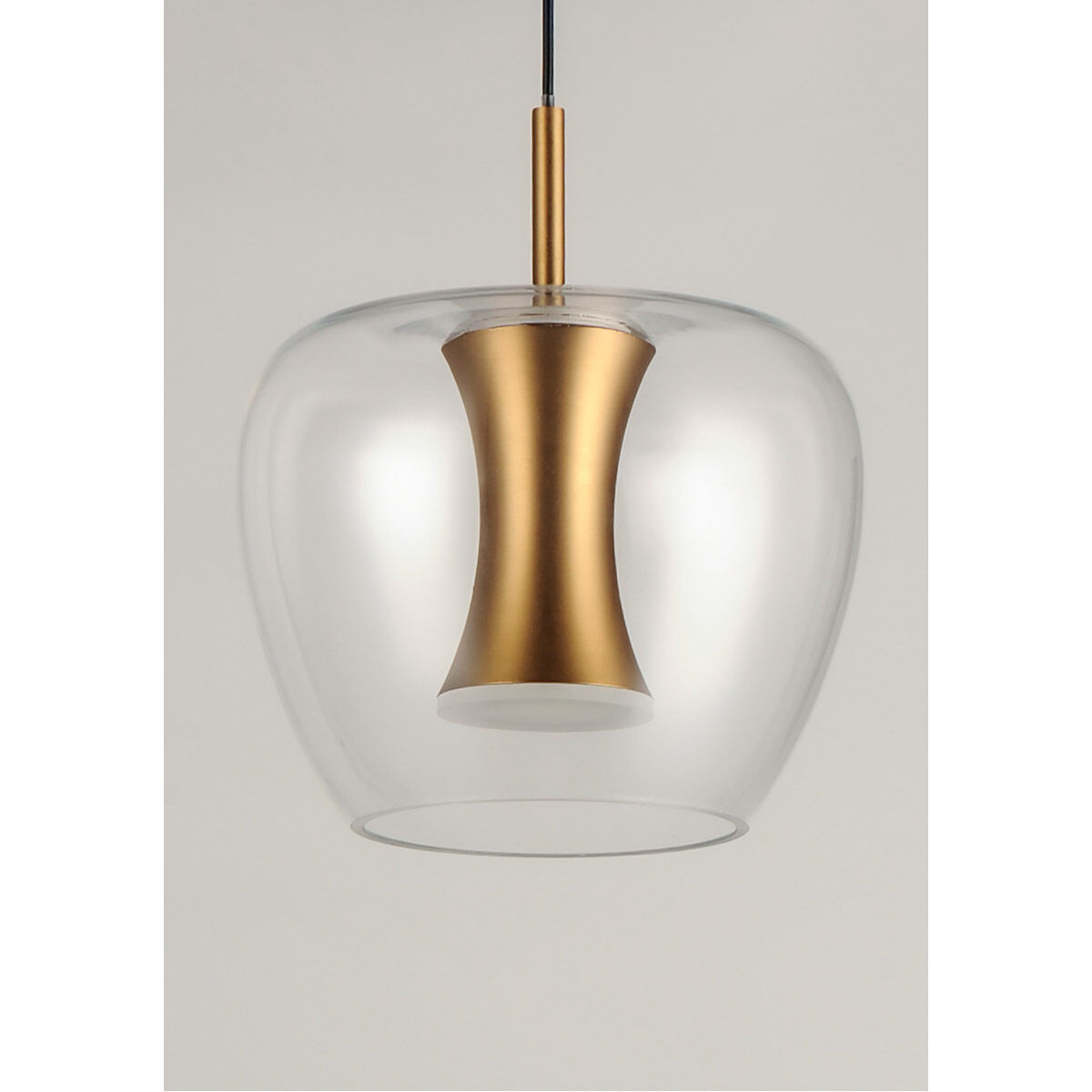 Newton LED 8.75 inch Black and Gold Multi-Light Pendant Ceiling Light