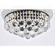 Primo 6 Light 14 inch Black and Clear Flush Mount Ceiling Light