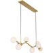 Curven Island Light Ceiling Light in Legacy Brass