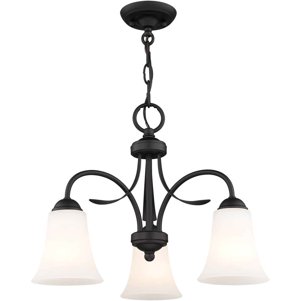 Ridgedale 3 Light 18 inch Black Convertible Dinette Chandelier/Ceiling Mount Ceiling Light