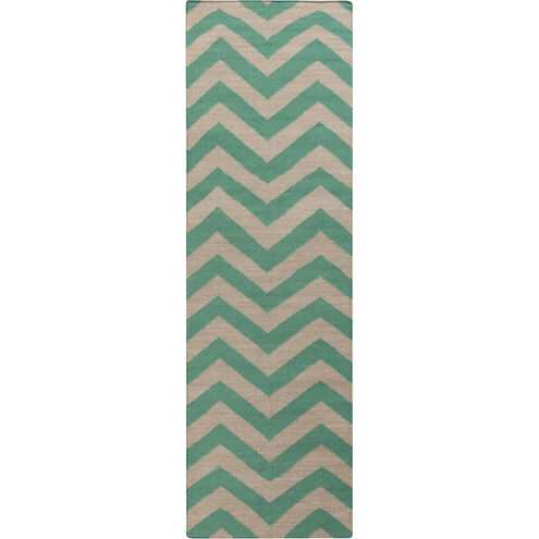 Frontier 96 X 30 inch Emerald, Taupe Rug