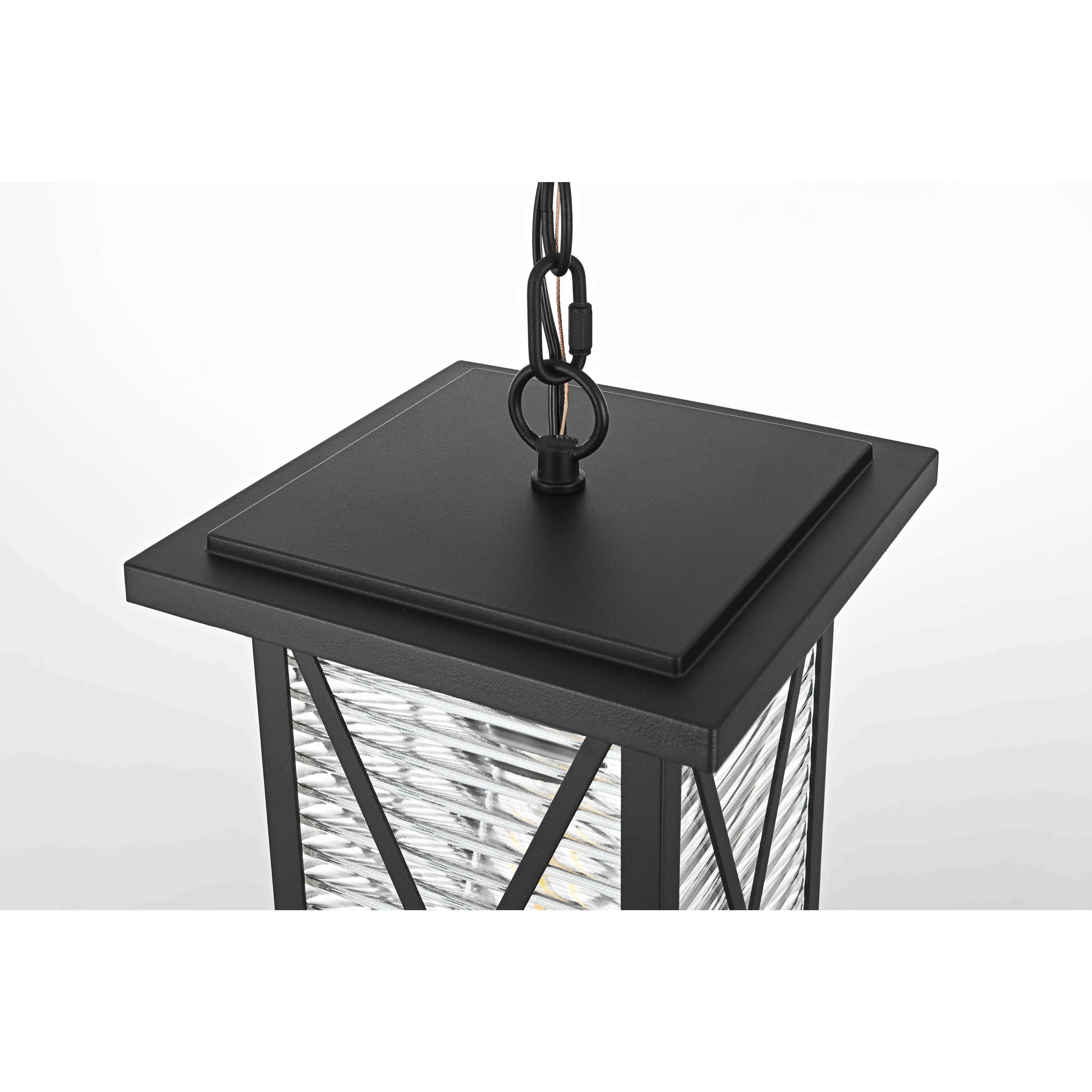 Jada 1 Light 7.5 inch Black Outdoor Pendant