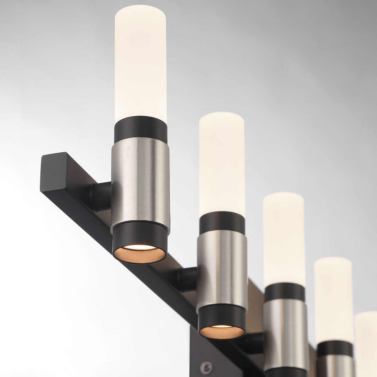 Albany LED 32.25 inch Silver and Black Vanity Light Wall Light