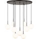 Richard June Sorelle 9 Light 38.5 inch Aged Iron Chandelier Ceiling Light