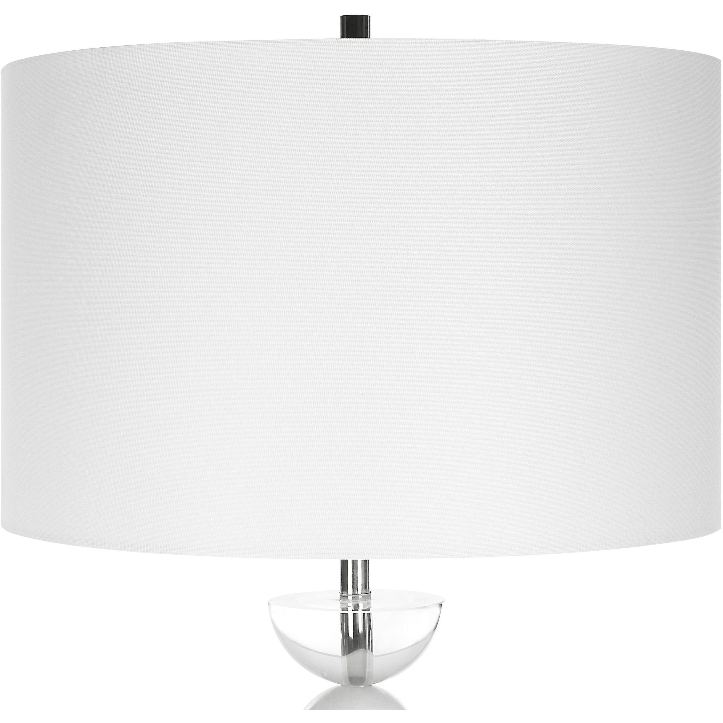 Exposition 65 inch 150.00 watt Polished Nickel and White Marble Floor Lamp Portable Light