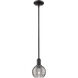 Downtown Urban Athens Deco Swirl 1 Light 5.88 inch Matte Black Mini Pendant Ceiling Light