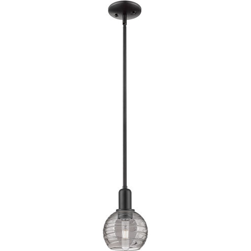 Downtown Urban Athens Deco Swirl 1 Light 5.88 inch Matte Black Mini Pendant Ceiling Light