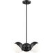 Realm Sphere 3 Light 17.25 inch Matte Black Chandelier Ceiling Light