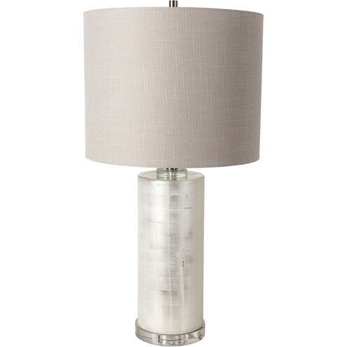 Tarboro 29 inch 150 watt Clear Table Lamp Portable Light