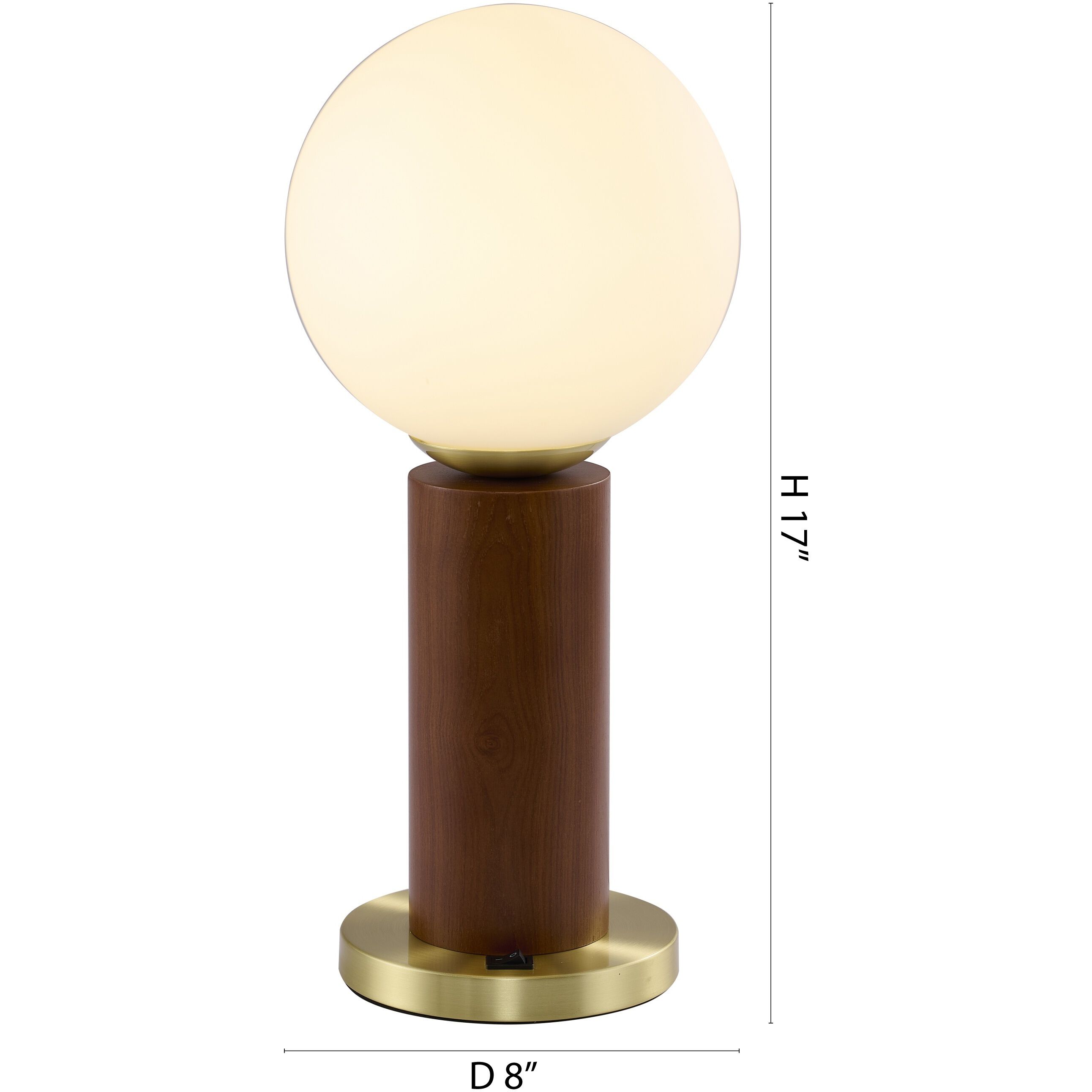 Canada 17 inch 60.00 watt Dark Oak and Satin Brass Table Lamp Portable Light