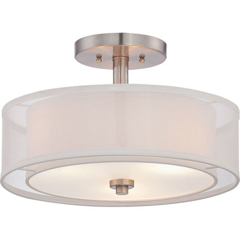 Parsons Studio 3 Light 15 inch Brushed Nickel Semi Flush Mount Ceiling Light