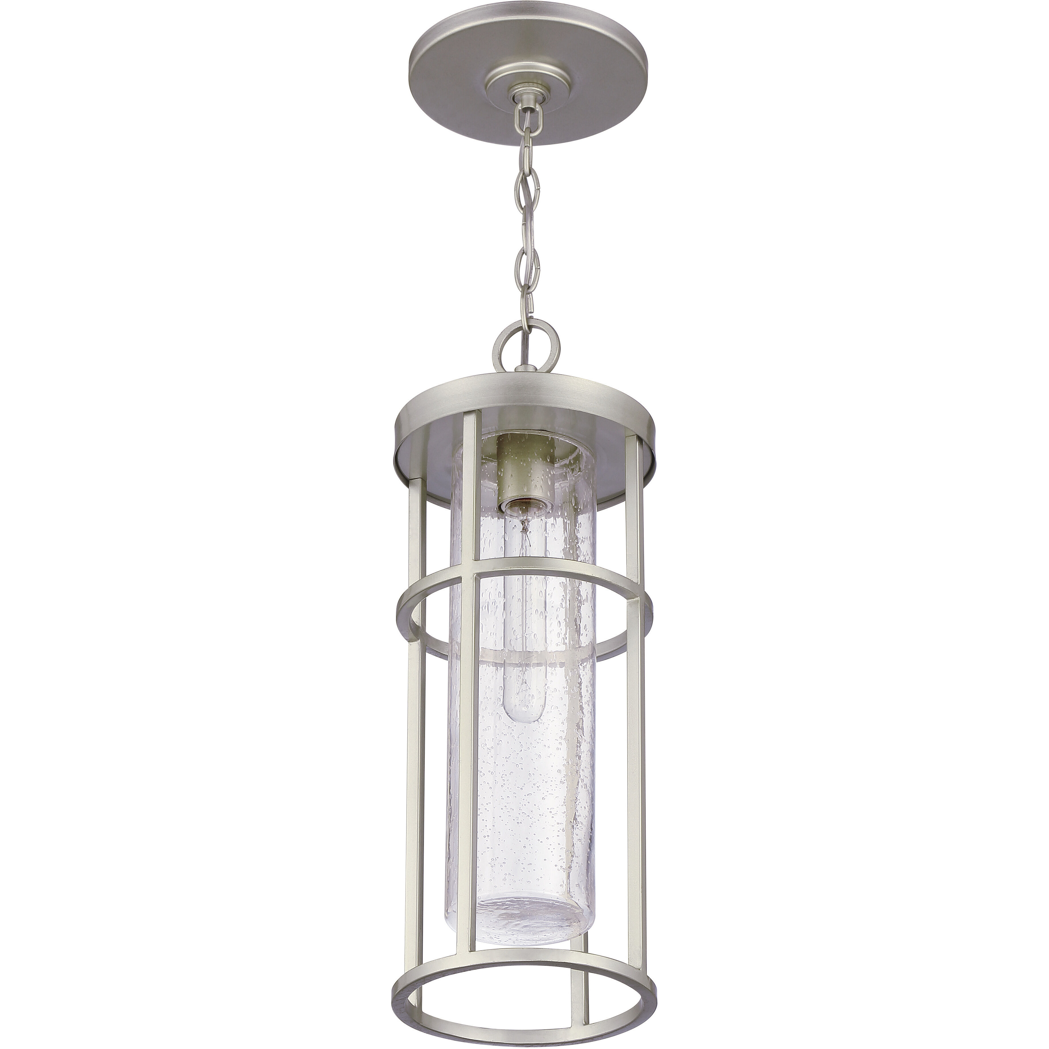 Encompass 1 Light 7 inch Satin Aluminum Outdoor Pendant