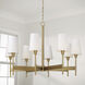 Leland 8 Light 42 inch Aged Brass Chandelier Ceiling Light