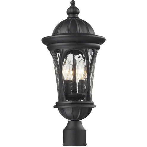 Doma 3 Light 20.25 inch Black Outdoor Post Mount Fixture