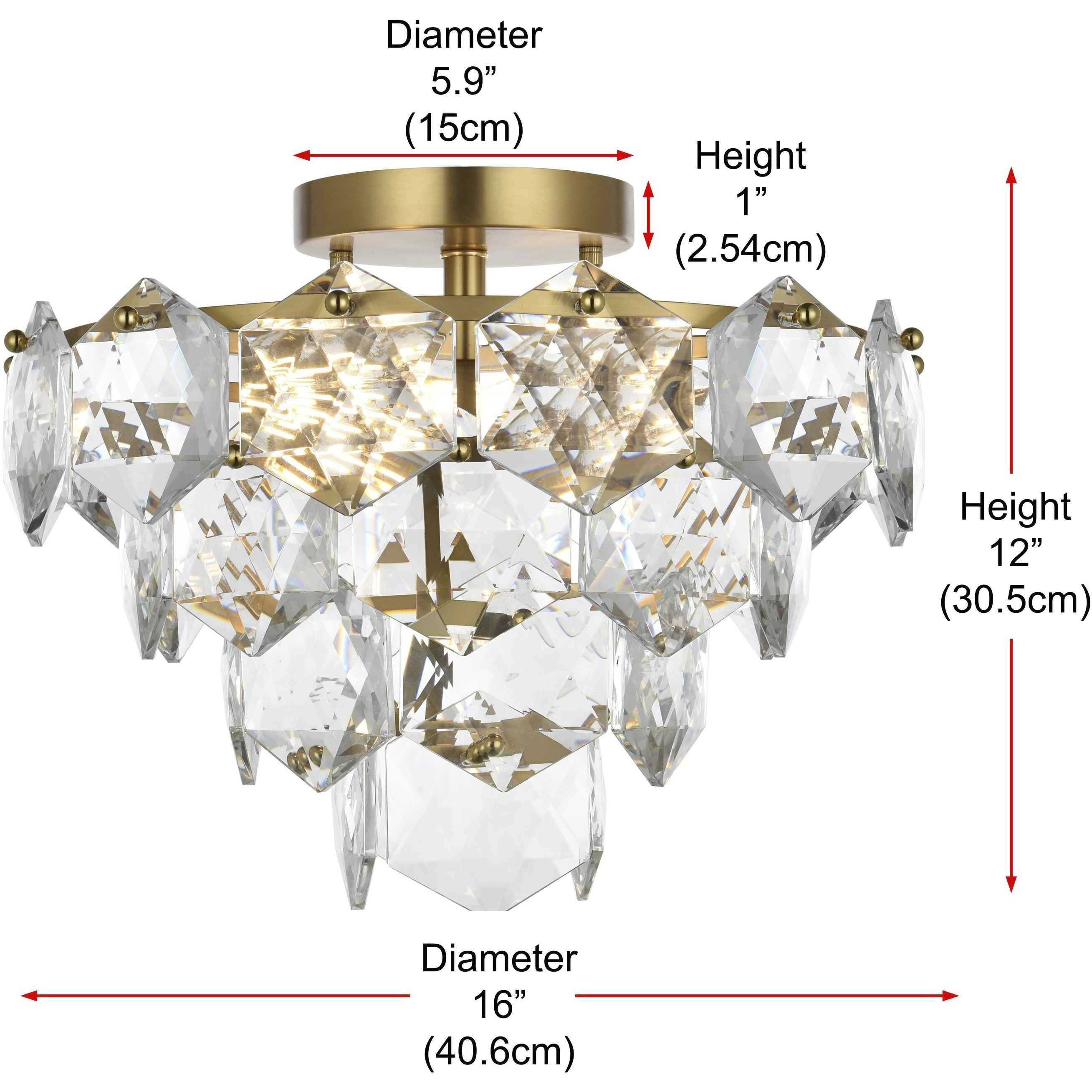 Adaline 6 Light 16 inch Satin Gold Flush Mount Ceiling Light