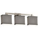 Textile LED 23.5 inch Brushed Nickel Bath Bar Wall Light, Rectangle